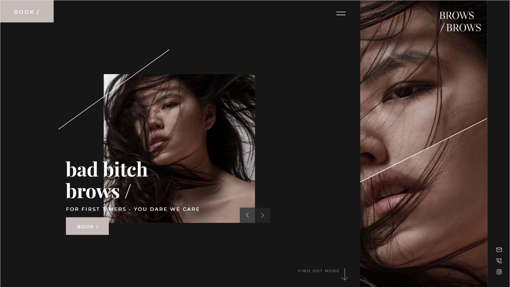 Brows & Brows Webdesign Header