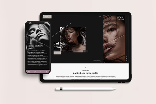 Webdesign Mockup für Brows&Brows